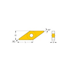 Destička VNMG 12T308-NF IC830