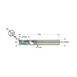 Fréza EC200B38-3C20R0.5 IC900